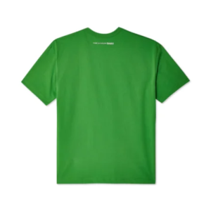 CDG OVERSIZED NECK LOGO T-SHIRT GREEN Back Side