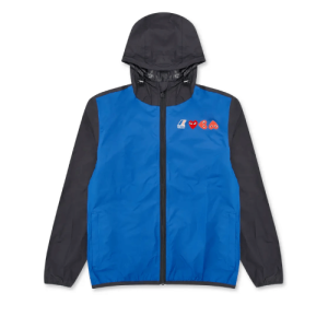 CDG K-Way Zip Jacket Blue/Black Front Side
