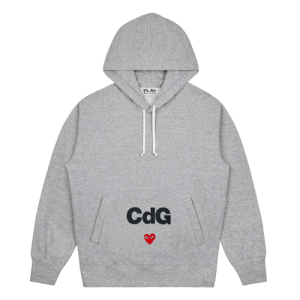 CDG x PLAY Hoodie – Grey front side