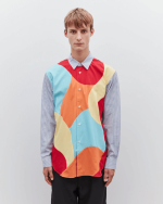 CDG Men’s Curved Patchwork Shirt