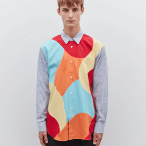CDG Men’s Curved Patchwork Shirt