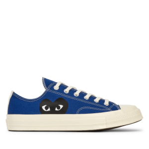 Cdg Converse Black Heart Low Top Blue