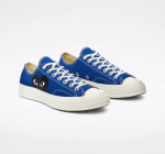 Cdg Converse Black Heart Low Top Blue
