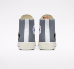 CDG Converse Black Heart High Top Grey