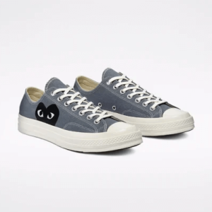 CDG Converse Black Heart Low Top Grey