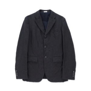 CDG Crushed Linen Cotton Twill Jacket Brown