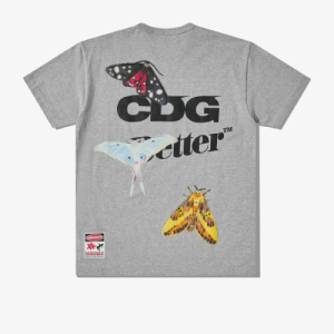 CDG Better™ Gift Shop Butterfly T-Shirt Grey Back Side