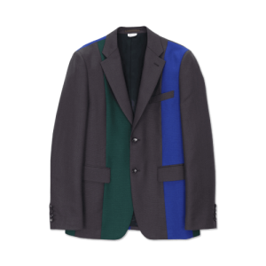 CDG Brown Multi Panelled Jacket Front Side