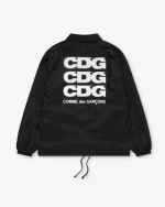 CDG Coach Jacket Black Back Side