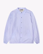 CDG Coach Jacket Light Blue Stripe Front Side