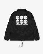 CDG Dot Coach Jacket Black Back Side