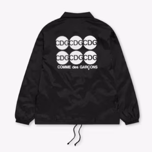 CDG Dot Coach Jacket Black Back Side