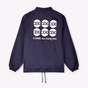 CDG Dot Coach Jacket Navy Back Side