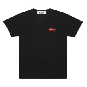 CDG Double Heart Logo Tee Front Side