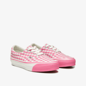 CDG Girl Vans Gingham OG Era LX Sneakers Pink Front Side