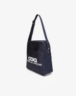 CDG Large Shoulder Bag Navy Side View