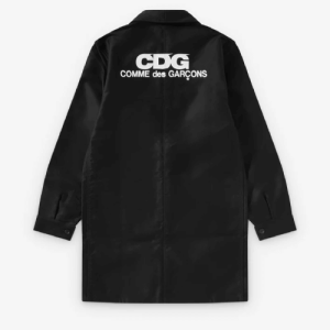 CDG Long Le Laboureur Work Jacket Black Back Side