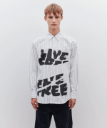 CDG Men’s Live Free Curved Printed Shirt Front Side
