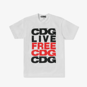 CDG Message T-Shirt White Front Side