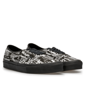 CDG Originals Message Vans UA Authentic Sneakers Black Front Side