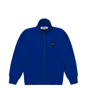 CDG Play Sweatshirt with Big Heart Navy Front Side
