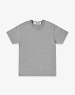 CDG Play Unisex Reverse Red Heart T-Shirt Grey Front Side