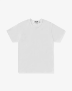 CDG Play Unisex Reverse Red Heart T-Shirt White Front Side