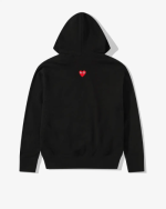 CDG Play Unisex Reverse Red Heart Zip Hooded Back Side