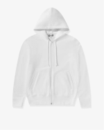 CDG Play Unisex Reverse Red Heart Zip Hooded White Front Side
