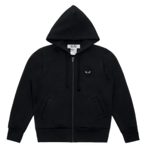 CDG Play Zip-up Hoodie Front Side