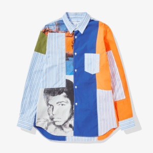 CDG SHIRT Andy Warhol Men’s Cotton Stripe Shirt Print L-2 Front Side