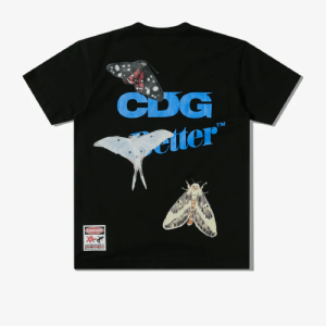 CDG x Better™ Gift Shop Butterfly T-Shirt Black Front Side