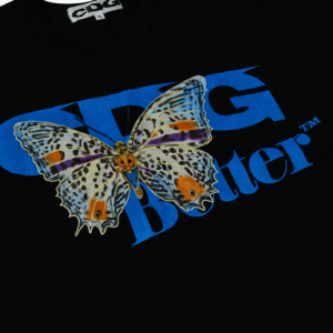 CDG x Better™ Gift Shop Butterfly T-Shirt Black Front Logo