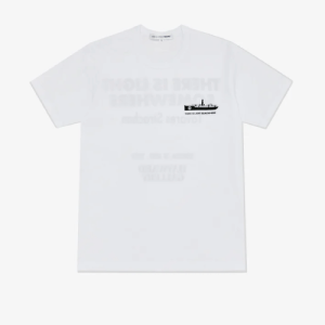 CDG Shirt B.A.S.E.C Men’s T-Shirt White Front Side