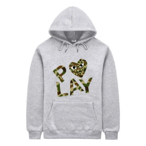 Comme Des Garcons Play Camo Hoodie Front Side