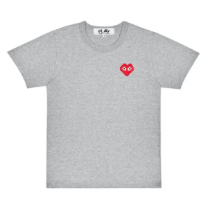 Comme Des Garçons Play Heart Tee (Grey) Front Side