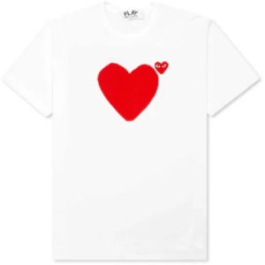 Comme Des Garcons Play Red Emblem No Eyes T-Shirt Front Side