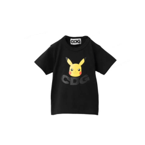 Comme Des Garcons X Pokemon Kids T-Shirt Black Front Side