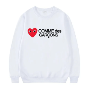 Comme des Garçons Play Heart Logo Sweatshirt (White) Front Side