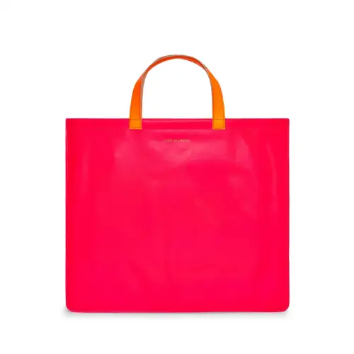 CDG Super Fluo Tote Bag Pink SA9000SF CDG Super Fluo Tote Bag Pink SA9000SF Front Side