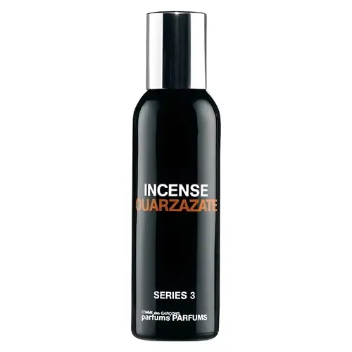 Comme des Garcons Series 3 Incense: Ouarzazate Comme des Garcons Series 3 Incense: Ouarzazate bottle with minimalistic design
