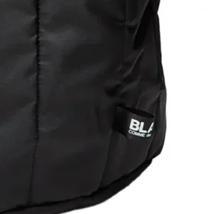 Black CDG Medium Circular Tote Bag Logo View