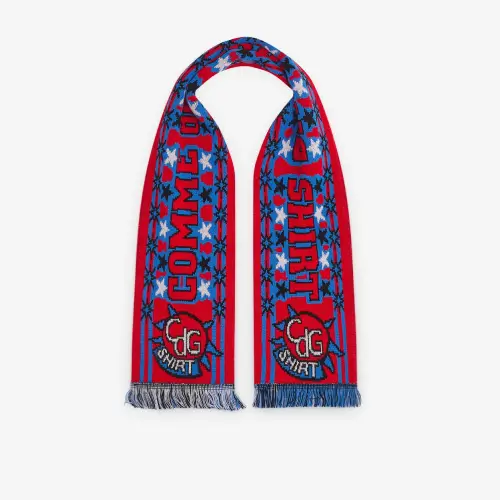 CDG Shirt Football Scarf Red/Blue CDG Shirt Football Scarf Red/Blue Full Scarf View
