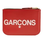 COMME des GARÇONS Red Huge Logo Pouch Garcons Half Logo Side