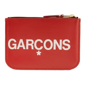 COMME des GARÇONS Red Huge Logo Pouch Garcons Half Logo Side