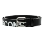 Comme Des Garçons Wallet Logo-Print Leather Belt Full View