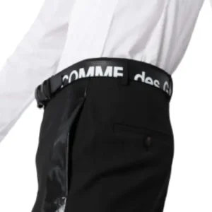 Comme Des Garçons Wallet Logo-Print Leather Belt Men Wear View