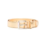 Comme Des Garçons Wallet Metallic Leather Belt Gold-Tone Full View