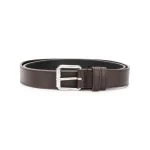 Comme Des Garçons Wallet Square-tip Leather Belt Brown Full View