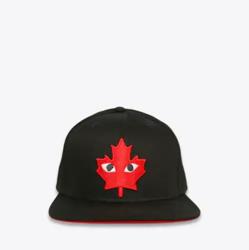 CANADA des GARCONS Snapback Black CANADA des GARCONS Snapback Black Front Side View
